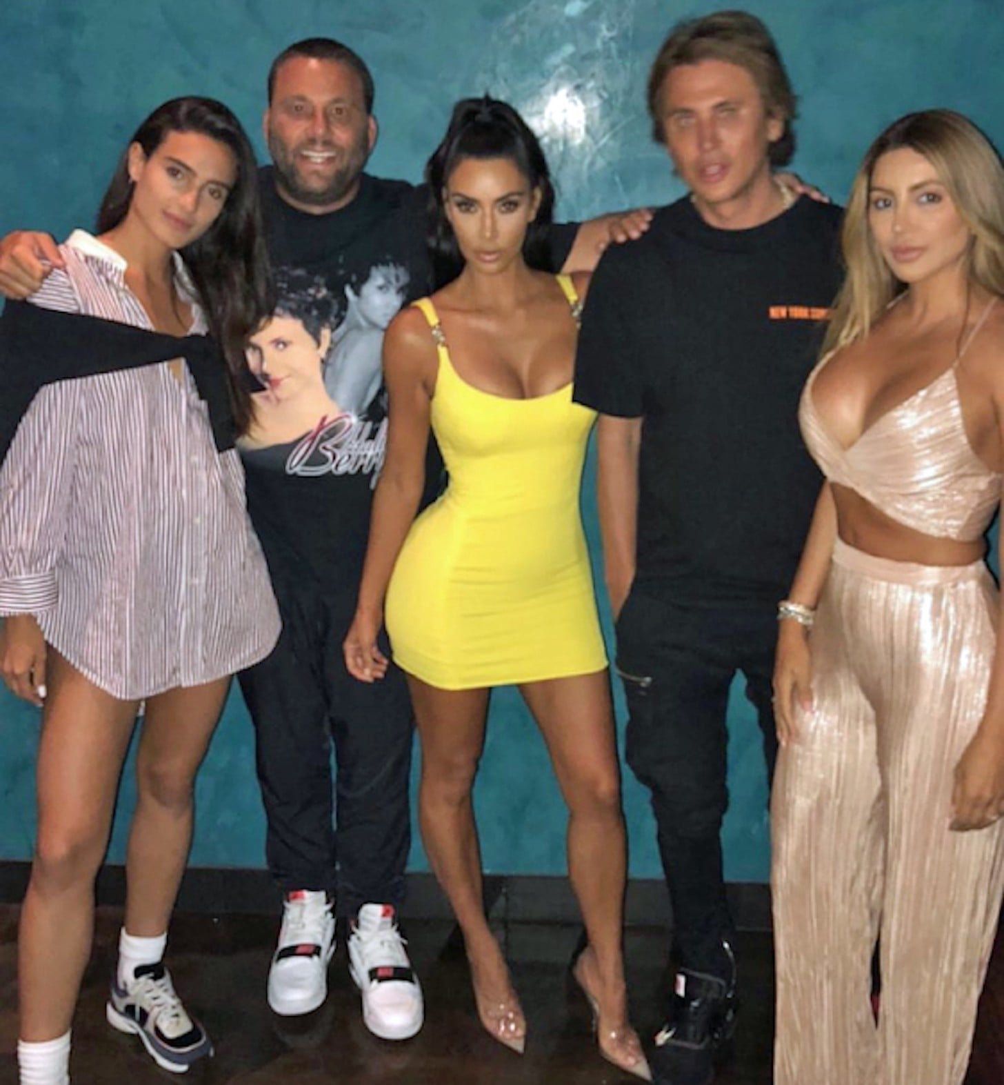 Kim Kardashian Yellow Vintage Versace Dress 2018 POPSUGAR Fashion
