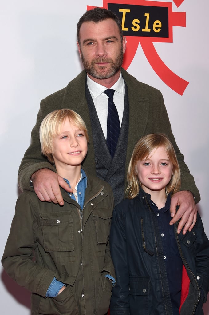 Liev Schreiber With His Sons at Isle of Dogs Premiere