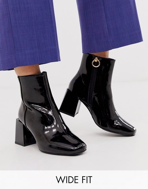 ASOS Design Wide Fit Reed Heeled Ankle Boots
