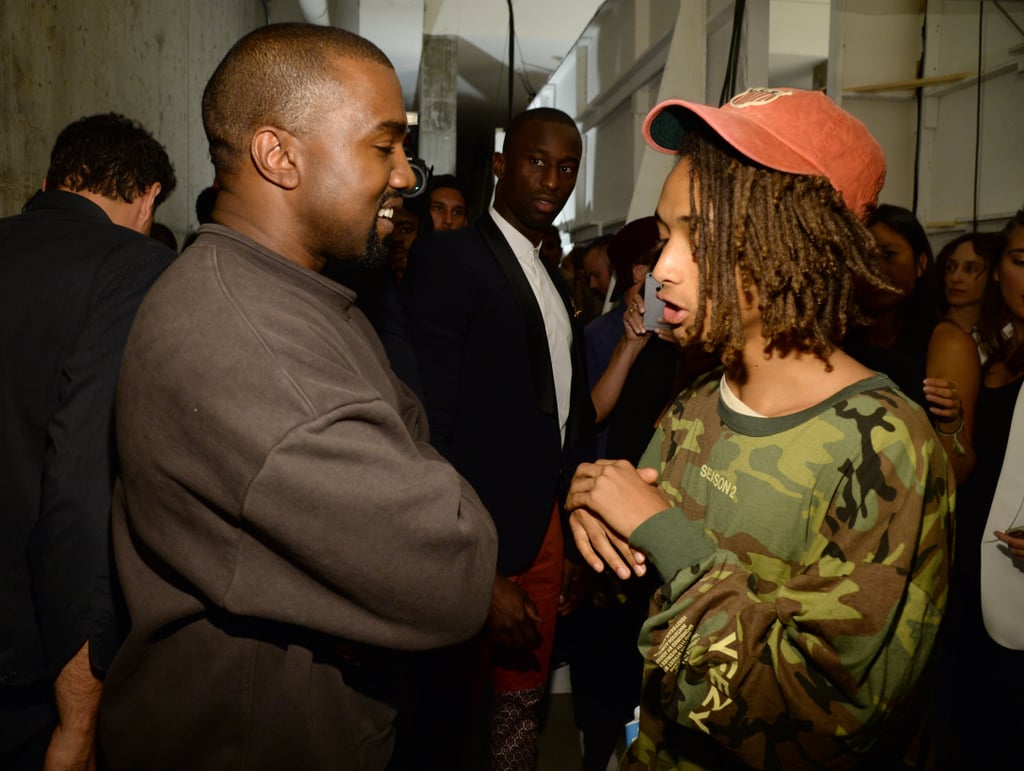 Kim Kardashian and North West at Yeezy Season 2 Fashion Show
