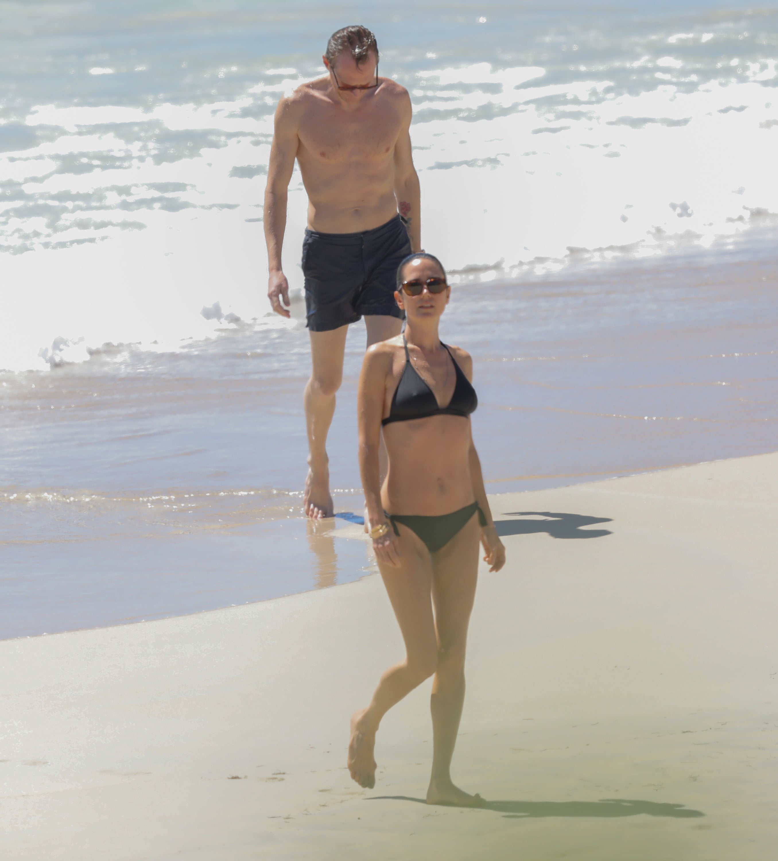 Jennifer Connelly and Paul Bettany in St. Barts Feb. 2017