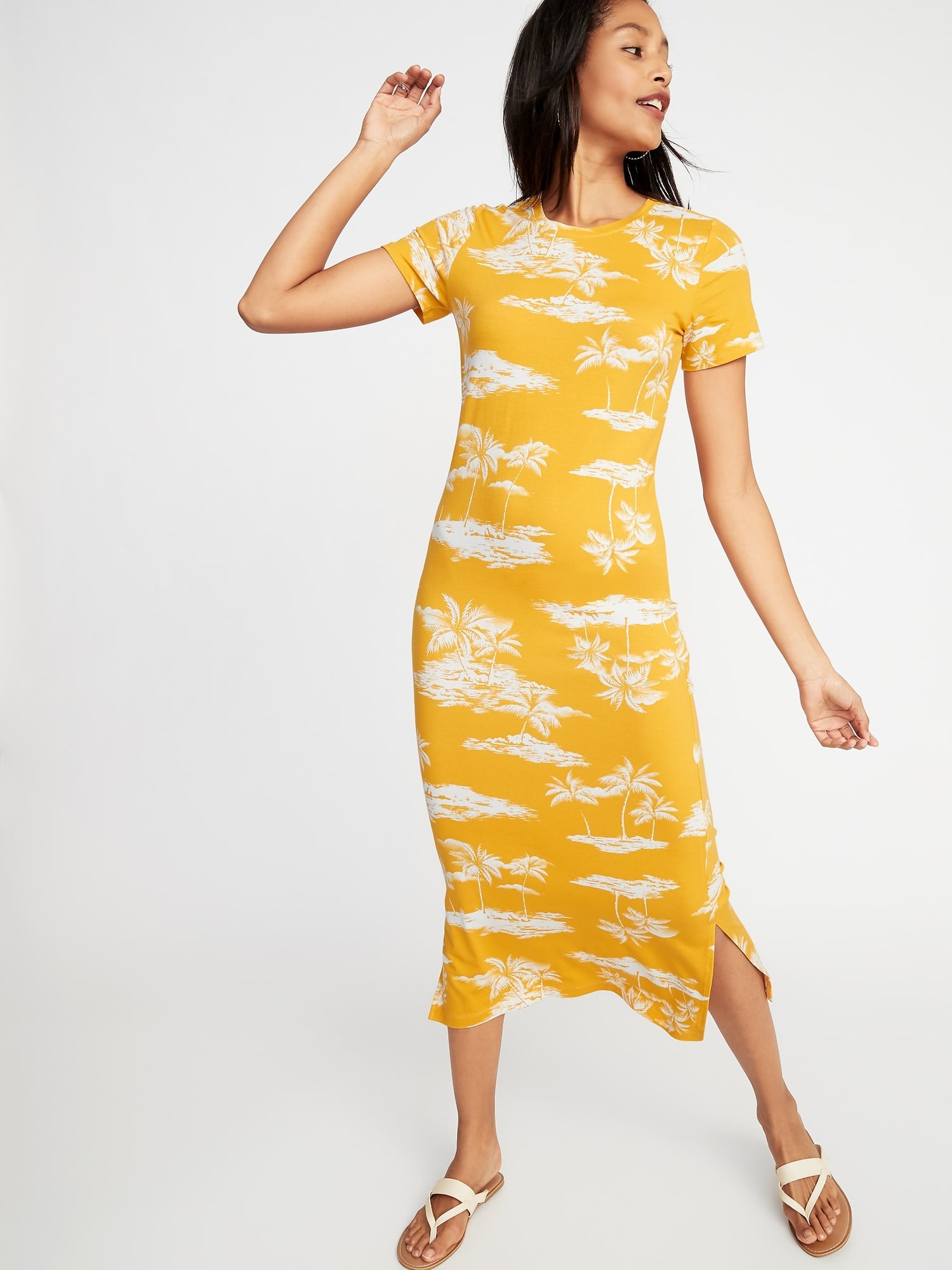 old navy yellow wrap dress