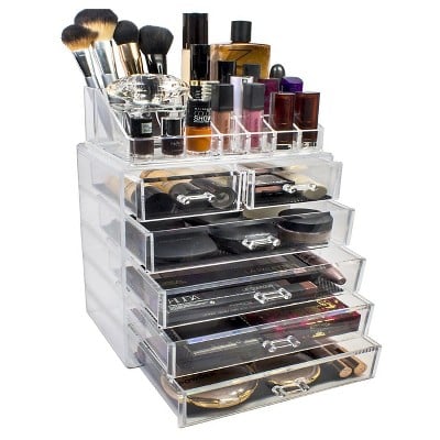 Sorbus Cosmetic Makeup and Jewellery Storage Case Display