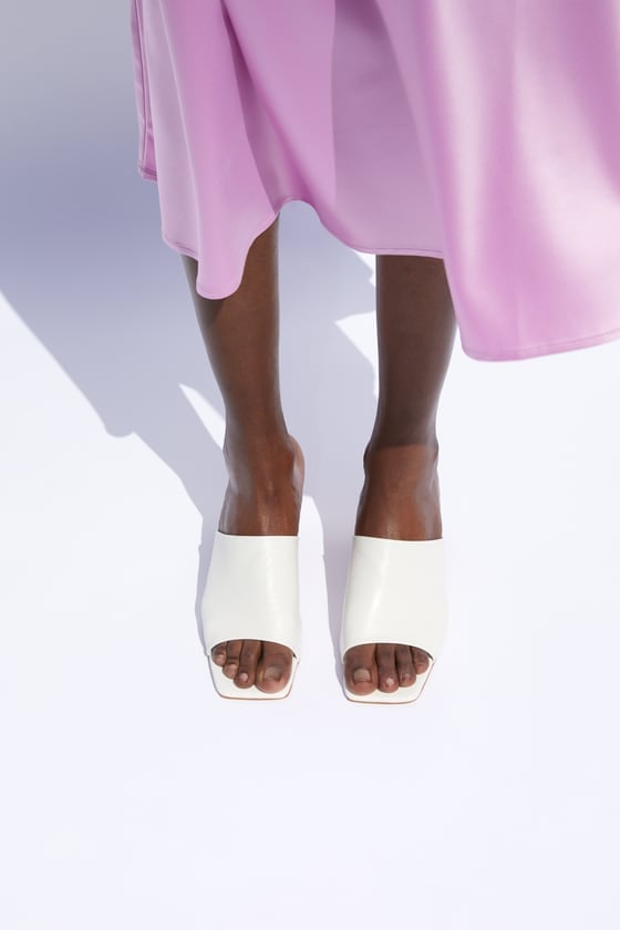 Zara Leather Heeled Mules