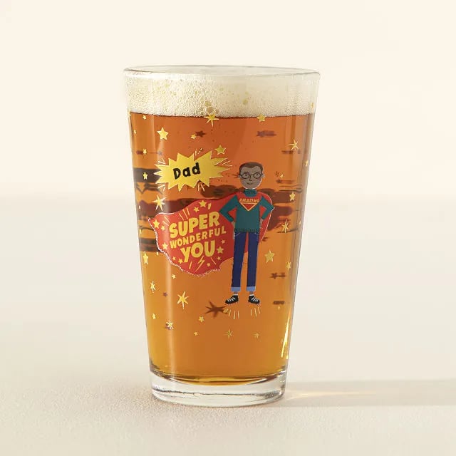 A Gift From Kids: You Are My Hero Glass Personalized Gift