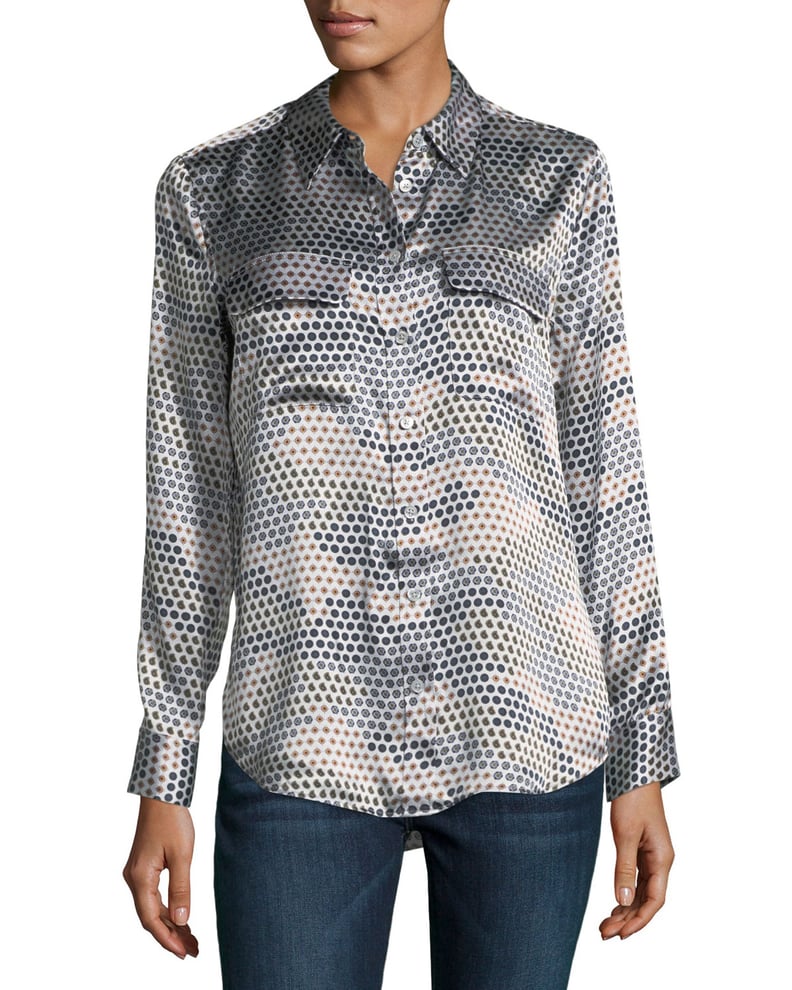 Equipment Slim Signature Printed Silk Shirt