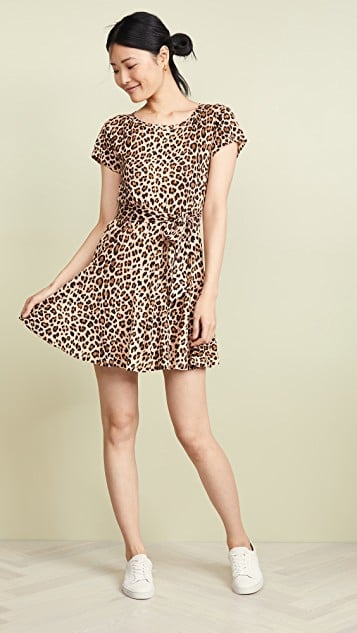 Rebecca Taylor Linen Leopard Jersey Dress