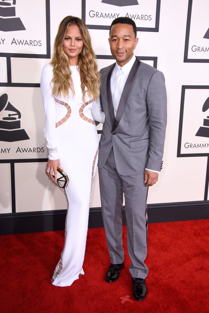 John Legend and Chrissy Teigen at the Grammys 2015