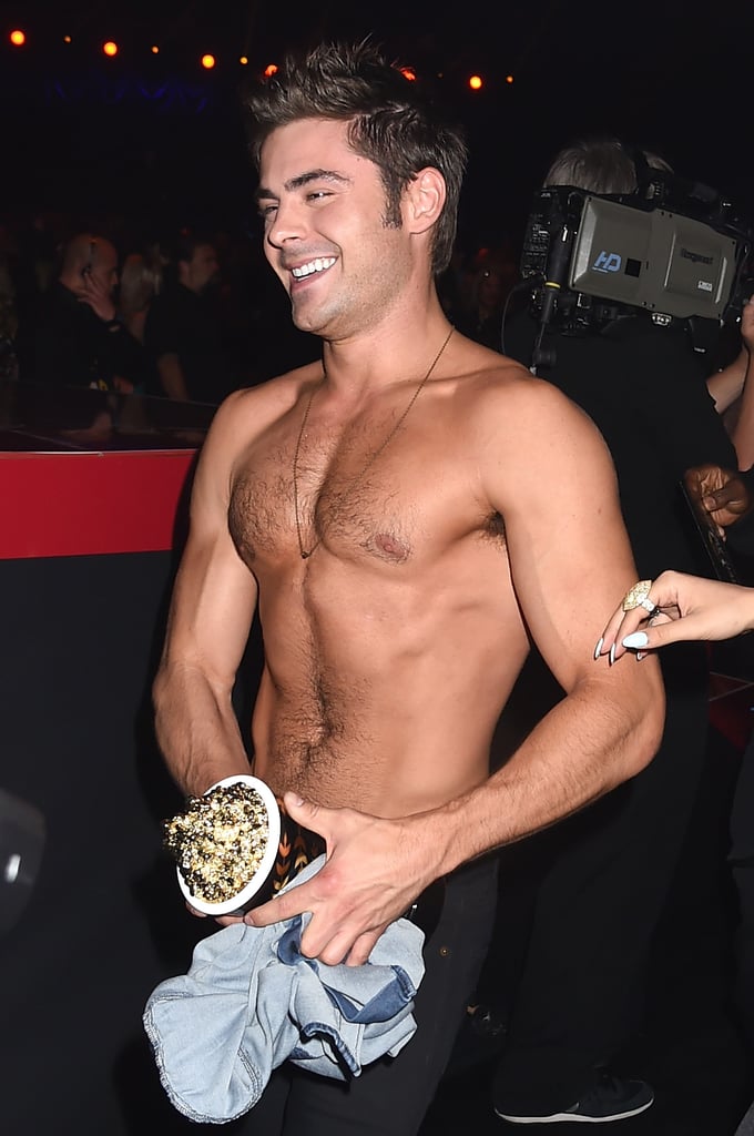 Zac Efron Shirtless At The Mtv Movie Awards 2014 Popsugar Celebrity Photo 22 4654