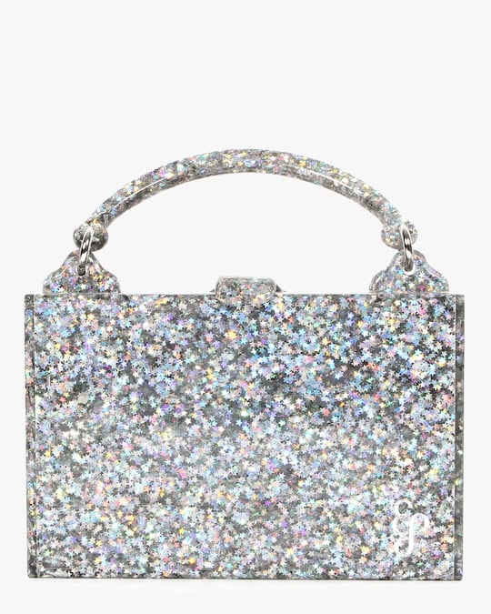 Edie Parker Housewife Glitter Acrylic Top-Handle Bag