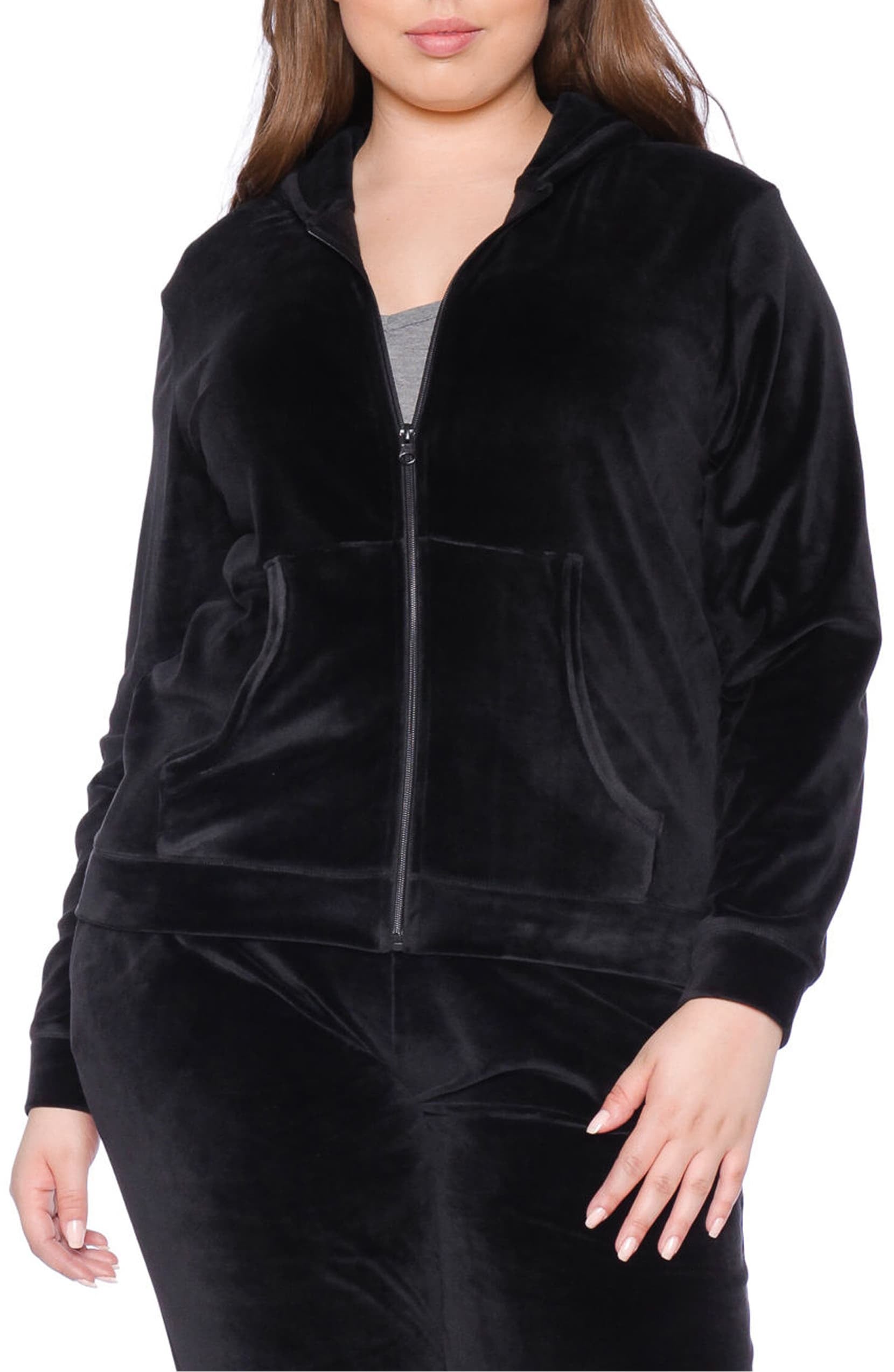 Slink Jeans Velour Zip Hoodie Slink Jeans Velour Zip Hoodie