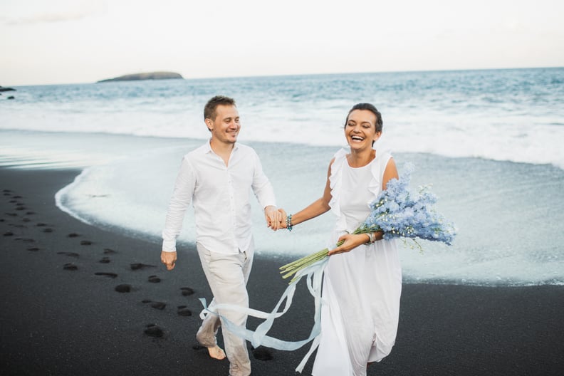 sachin and babi light blue dress What to Wear For Engagement Photos