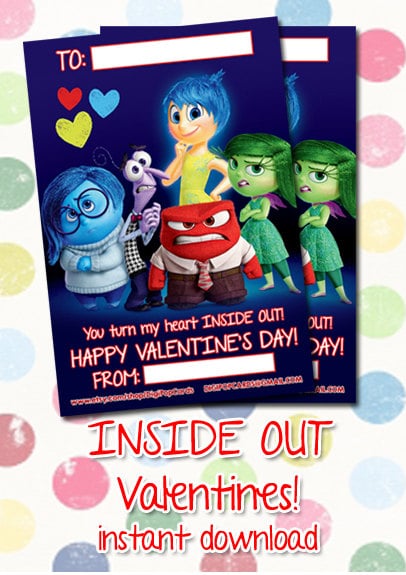 Inside Out Valentine's Day Cards
