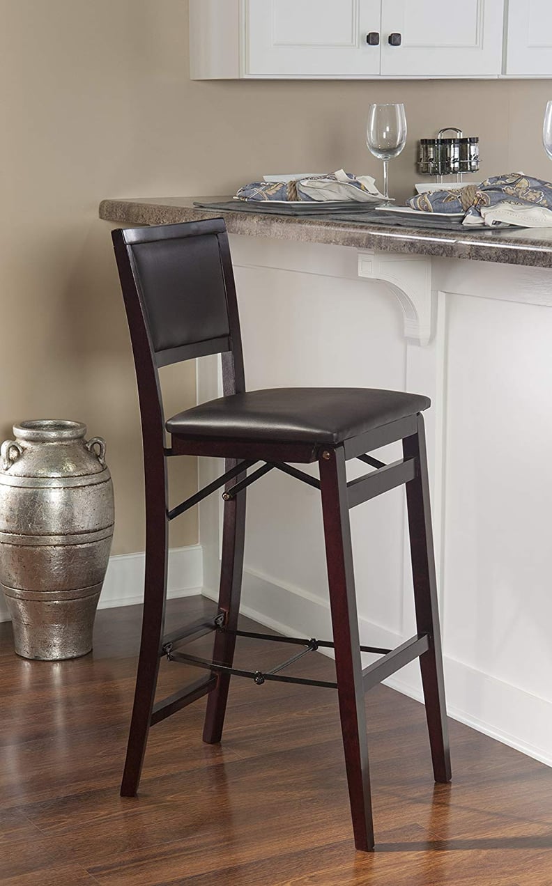 Linon Keira Pad Back Folding Counter Stool