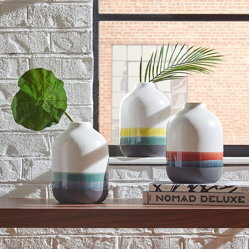 Rivet Westline Modern Hand-Painted Stoneware Flower Vase