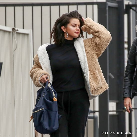 Selena Gomez Wears Fuzzy Jacket 2019