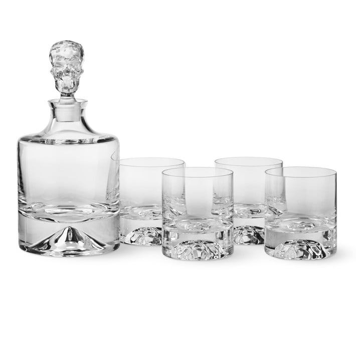 For Gothic Vibes: Shade Skull Decanter & Double Old-Fashioned Glasses (Set of 4)