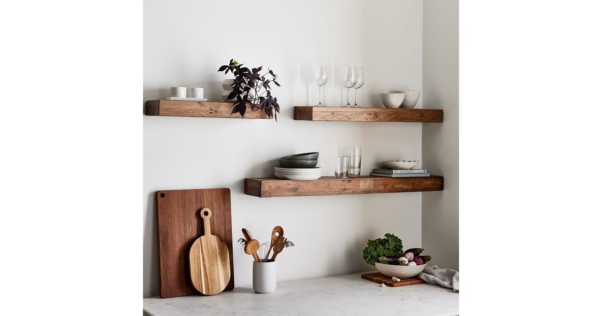Wooden Floating Shelf West Elm Reclaimed Solid Pine Floating Wall