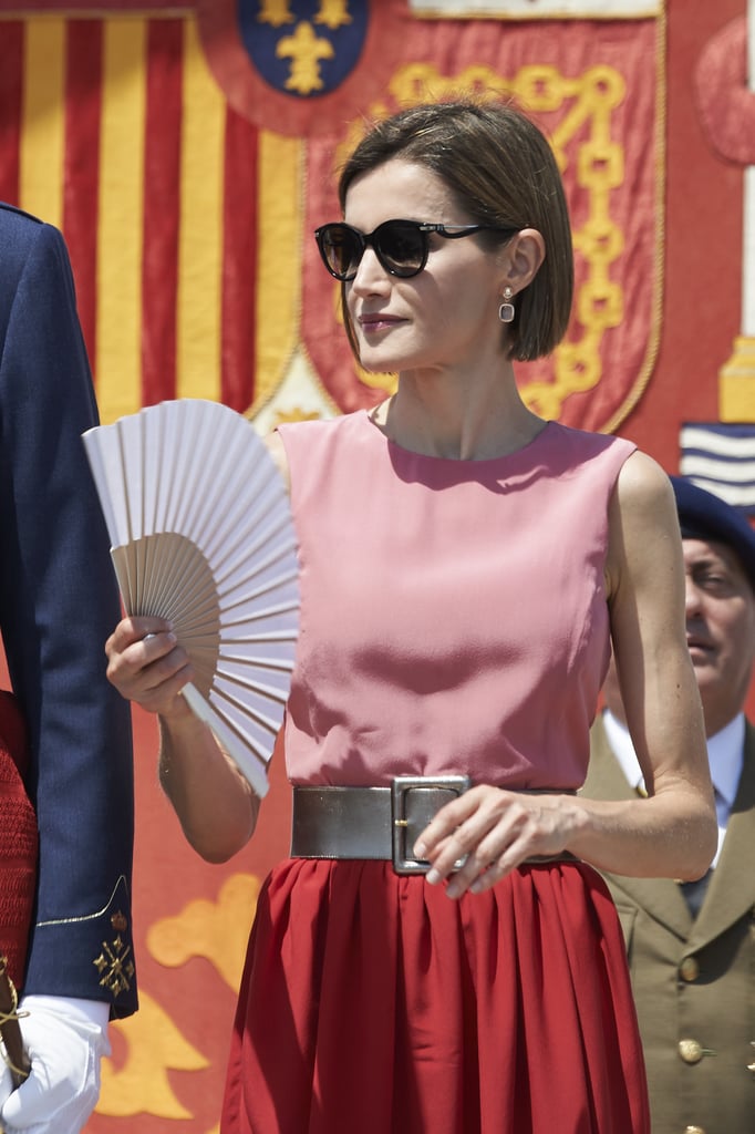 Queen Letizia carried the perfect accessory in July.