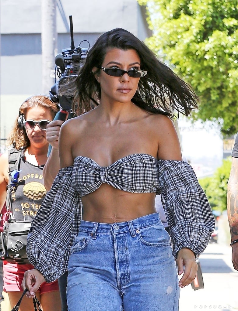 Kourtney Kardashian's Plaid Crop Top