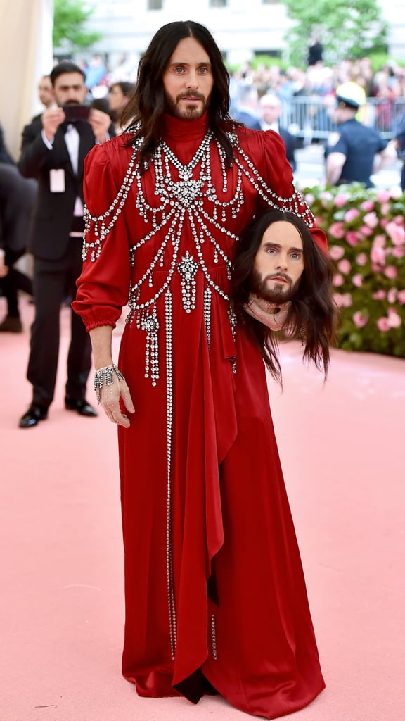 So Camp: Jared Leto Accessorizing His Outfit With His Own Head