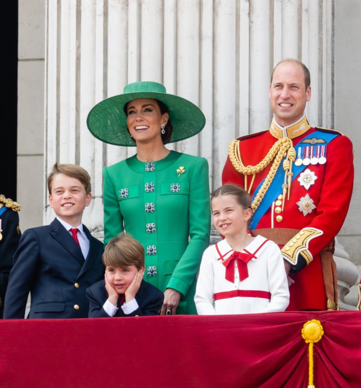 George Charlotte And Louis At Trooping The Colour 2023 Popsugar Celebrity Photo 15 