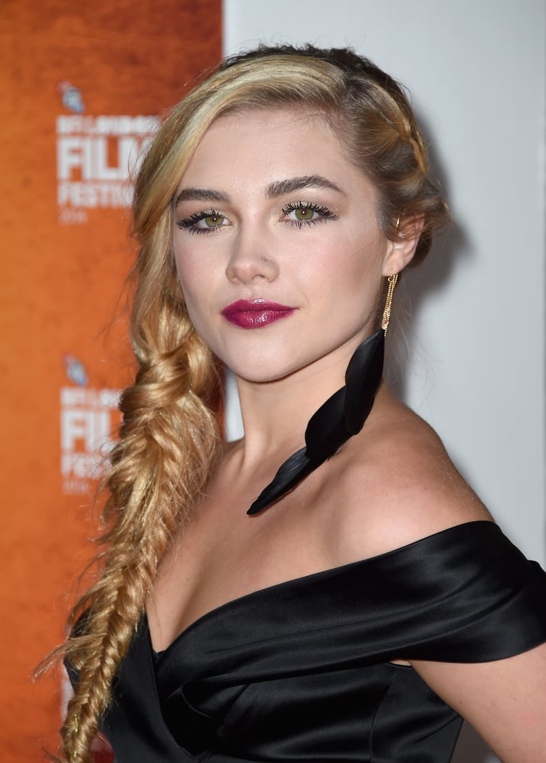 Florence Pugh's Messy Side Braid, 2014