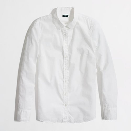 J.Crew Factory White Button-Down Shirt