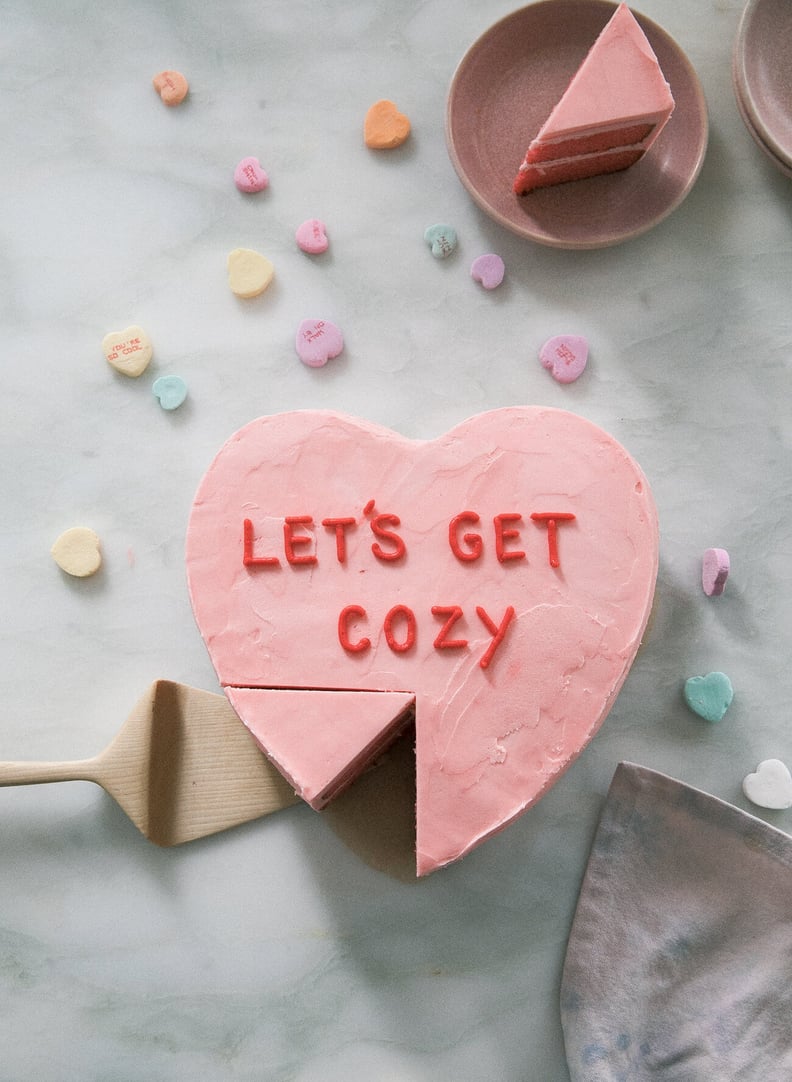 Conversation-Heart Cake