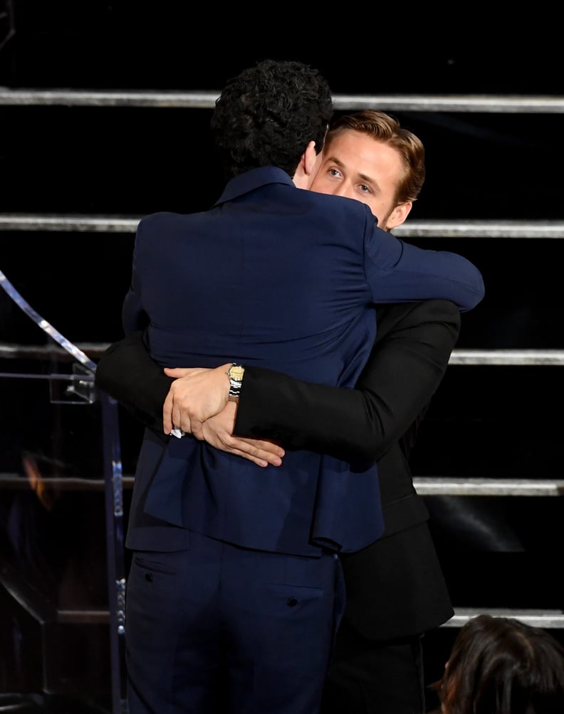 When he literally picked up Damien Chazelle to celebrate his best director win.