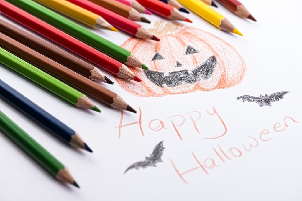 Have a Halloween colouring-book night.
