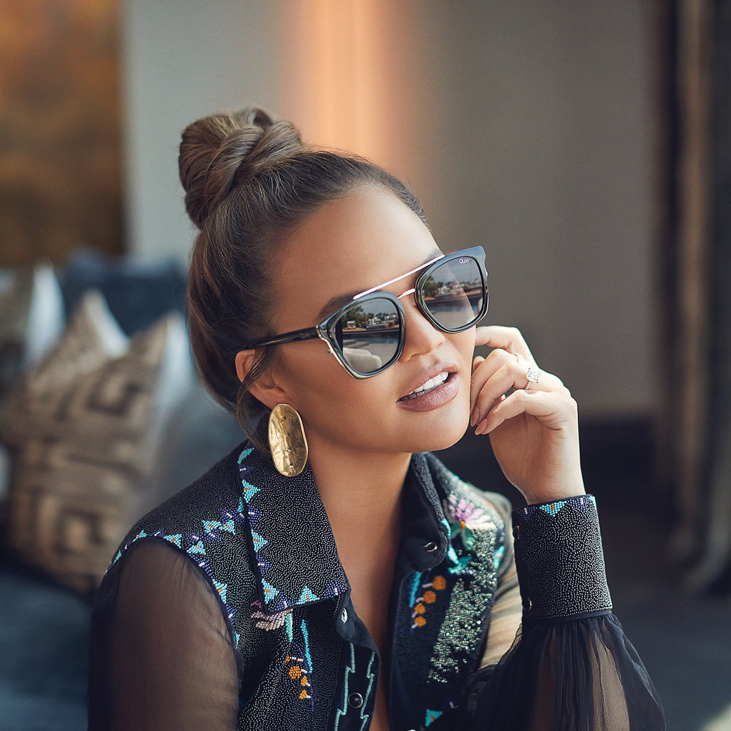 Enciclopedia entidad arena Chrissy Teigen Quay Australia Sunglasses Collection 2019 | POPSUGAR Fashion