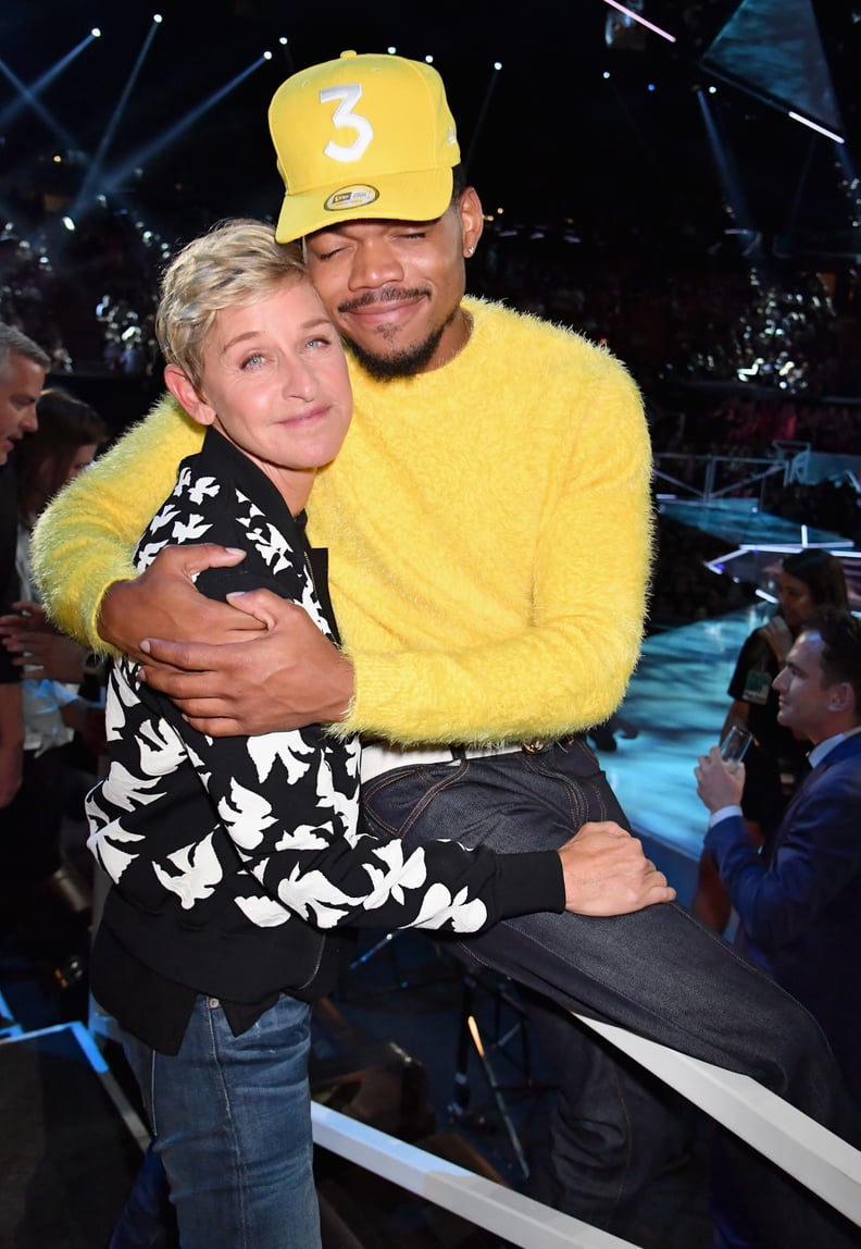 Ellen DeGeneres and Chance the Rapper