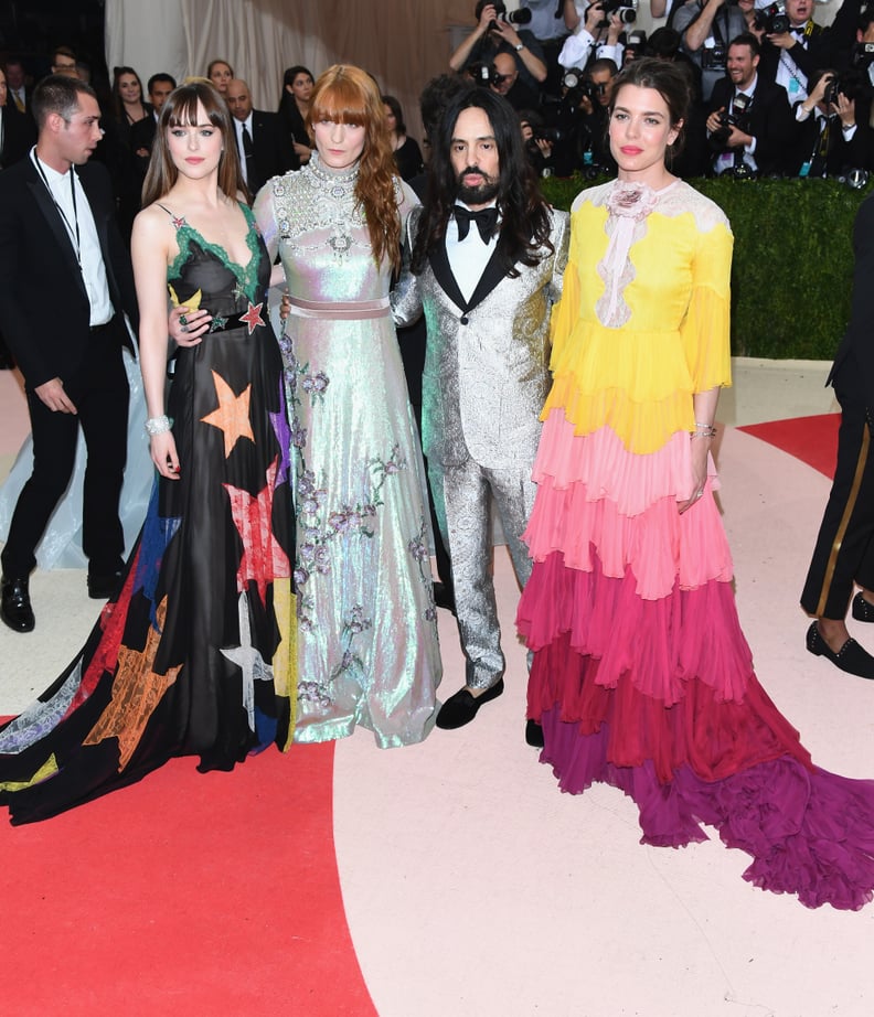 Dakota Johnson, Florence Welch, Alessandro Michele, and Charlotte Casiraghi