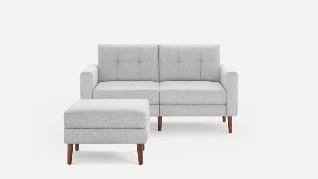 Burrow The Nomad Fabric Loveseat with Ottoman