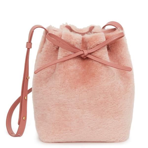 Mansur Gavriel Shearling Mini Bucket Bag