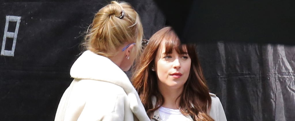 Dakota Johnson and Her Mom on the Fifty Shades Darker Set