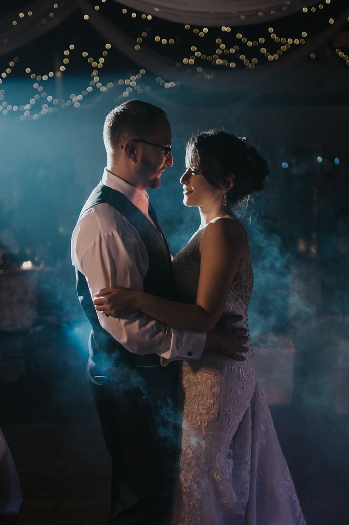 Elegant Wedding Reception With Blush and Gray Colors