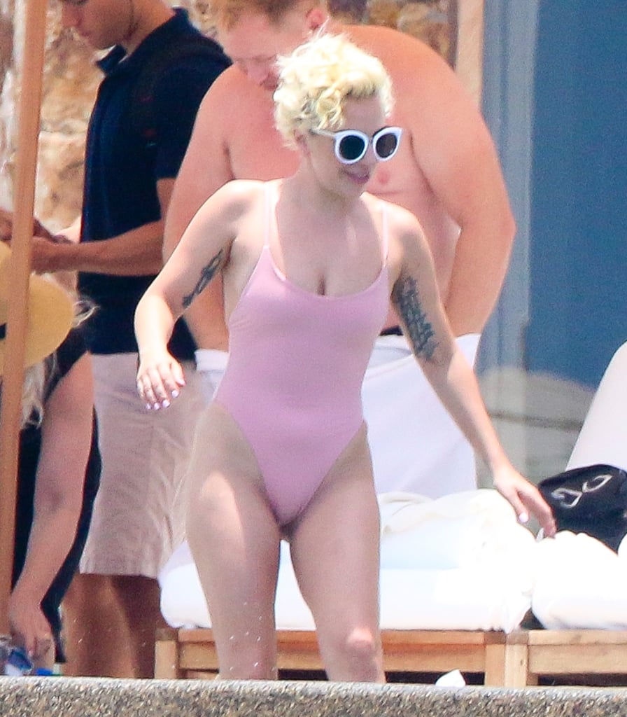 Lady Gaga Wearing Swimsuit in Mexico After Breakup July 2016
