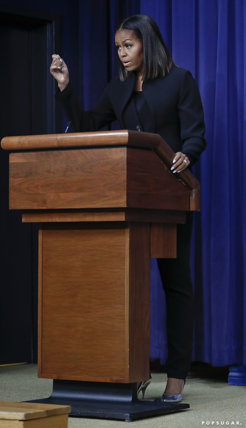 Michelle Obama Wore a Layered Brandon Maxwell Suit For the Event