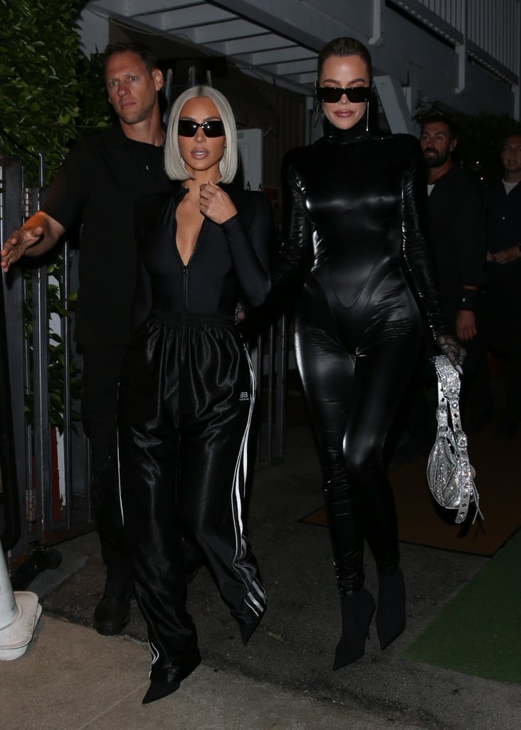 Kim and Khloé Kardashian's Matching Bodysuit and Catsuit