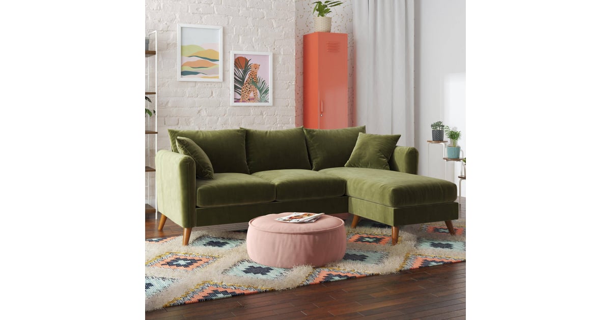 A Velvet Sectional Novogratz Magnolia Sectional Sofa The Best Home