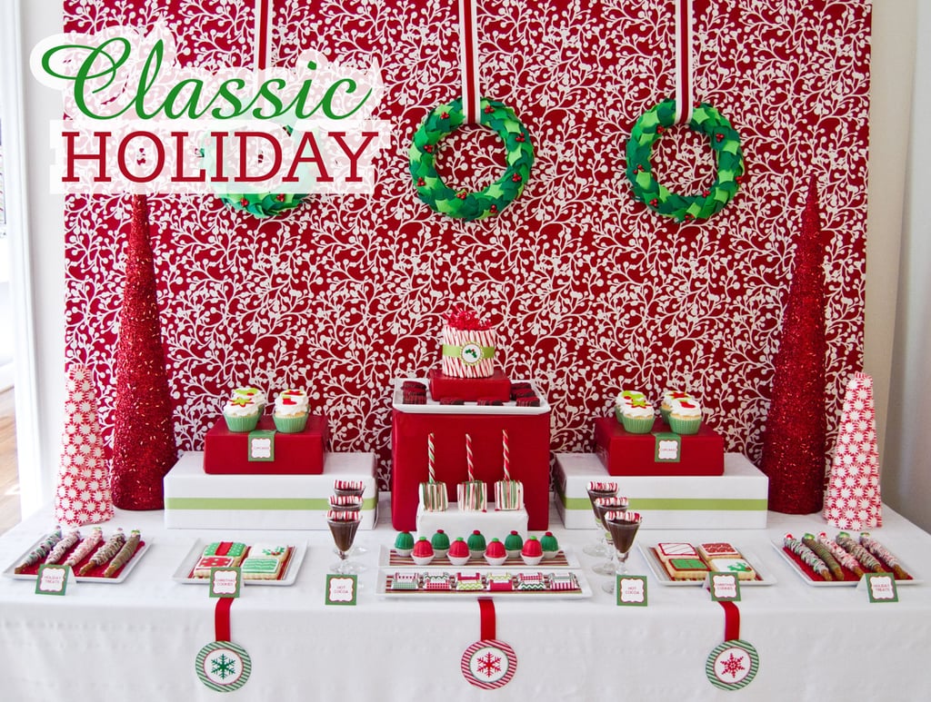 Classic Holiday Dessert Table | Christmas Party Ideas For Kids ...
