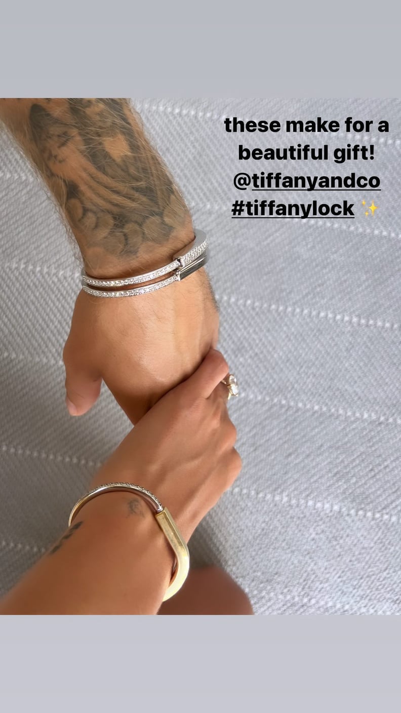 Justin and Hailey Bieber Wear Tiffany & Co.'s Lock Bracelets