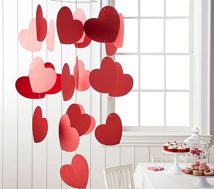 Red Paper Heart Mobile 13 Of The Best Valentine S Day Decor