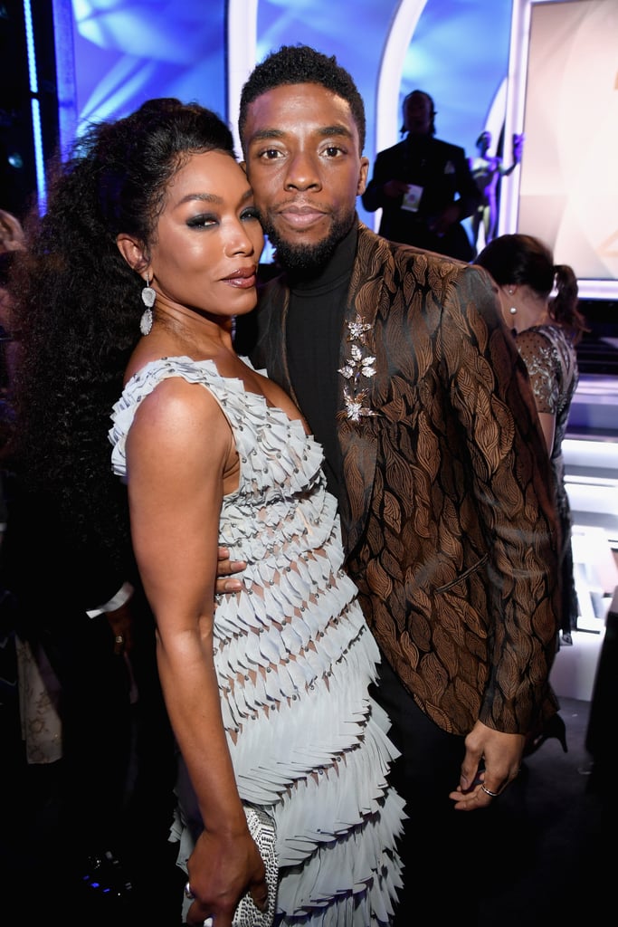 Pictured: Angela Bassett and Chadwick Boseman