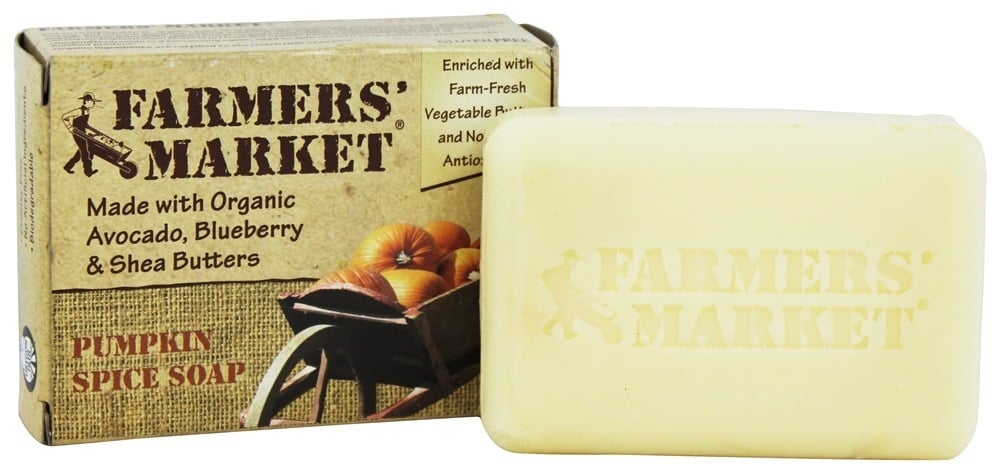 When you don't have time for pumpkin picking, bring the farm to you via this natural soap. It has the scent of natural essential oil blended with pumpkin, cinnamon, and spice. The certified organic ingredients include shea, blueberry, and avocado butters as well as vitamins A and E. 
Farmers' Market Organic Bar Soap Pumpkin Spice ($3)