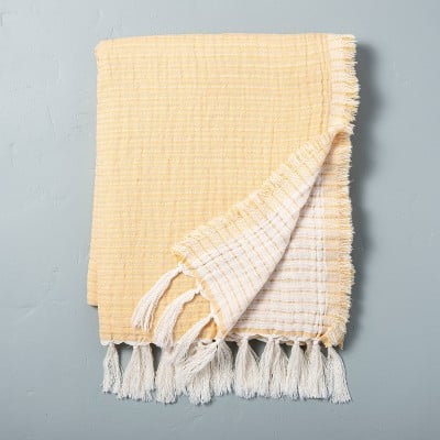 Hearth & Hand With Magnolia Solid Gauze Throw Blanket
