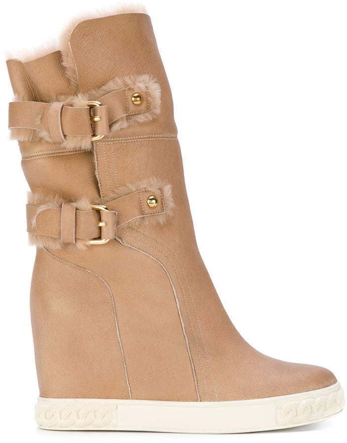 Casadei Buckle Strapped Snow Boots