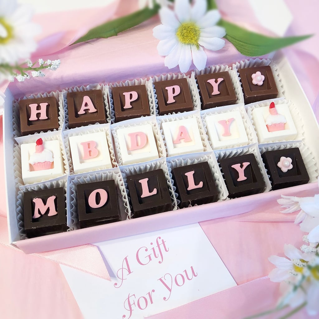 For Chocolate-Lovers: Personalized Box of Birthday Chocolates